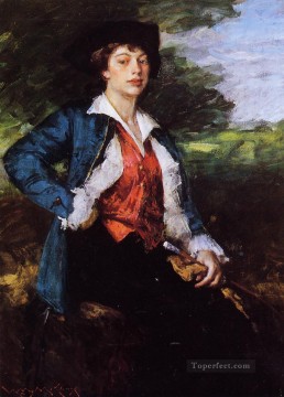 William Merritt Chase Painting - Miss L aka Isabella Lathrop William Merritt Chase